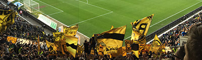 Gästeblock der WWK Arena in Augsburg
