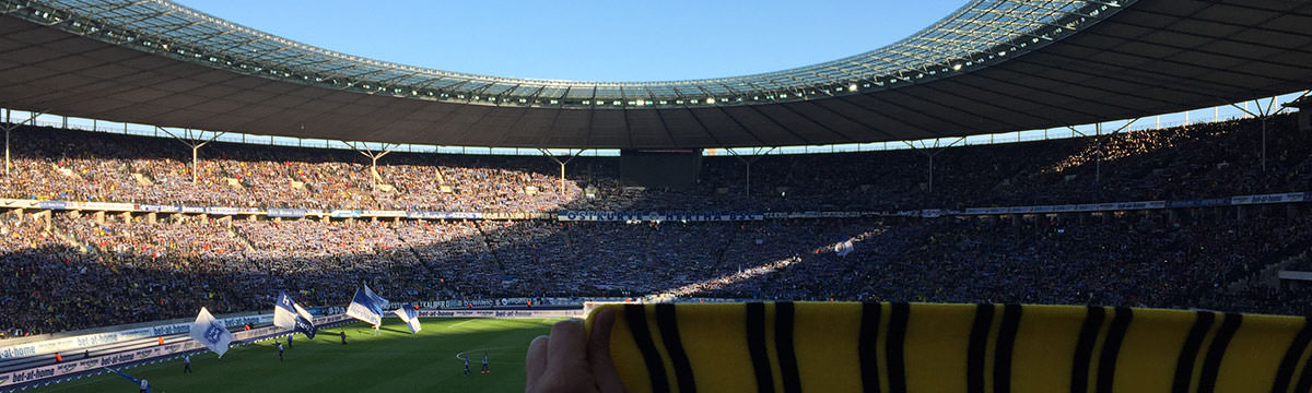 Gästeblock im Olympiastadion Berlin