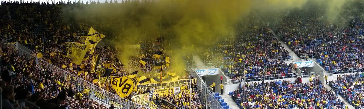 Gästeblock der Wirsol Rhein-Neckar-Arena in Hoffenheim