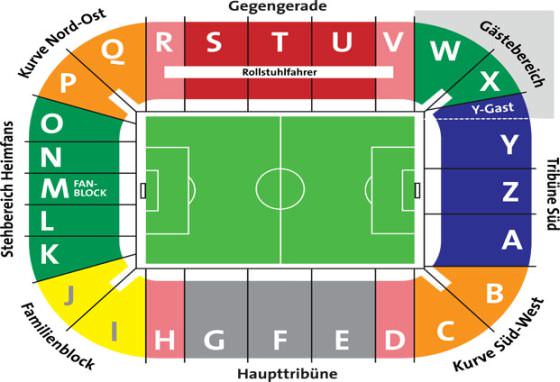 Stadionplan WWK Arena