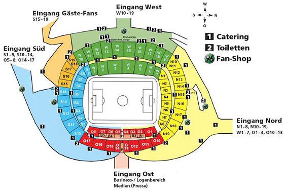 Stadionplan HDI Arena