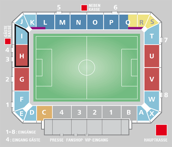 Stadionplan Audi-Sportpark