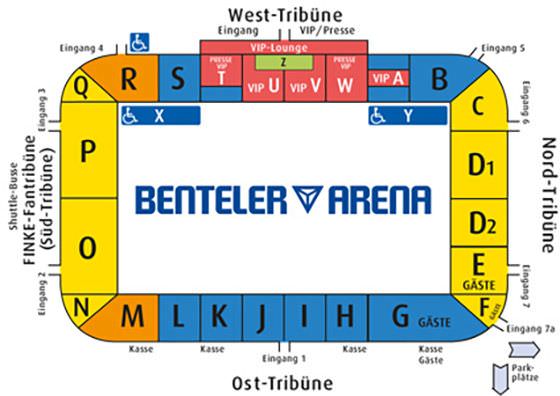 Stadionplan Benteler-Arena