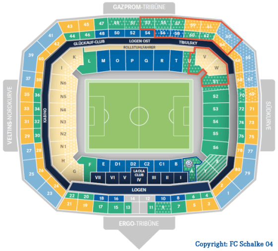 Stadionplan VELTINS-Arena