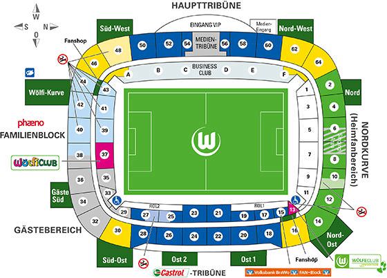 Stadionplan Volkswagen Arena